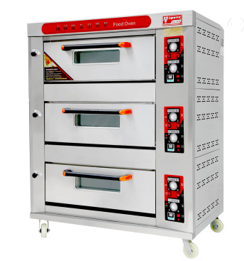 HOT SALE French Bread Pizza Cake Bakery Machine 3 Deck 6 9 12 Trays Gas Oven For Sale