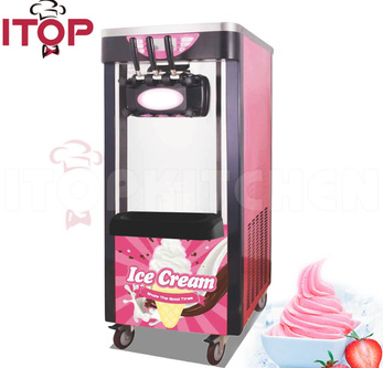 soft ice cream machine With 3 outlets flavor Touch Screen
