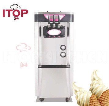 frozen yogurt machine , soft ice cream machine With 3 outlets flavor Touch Screen