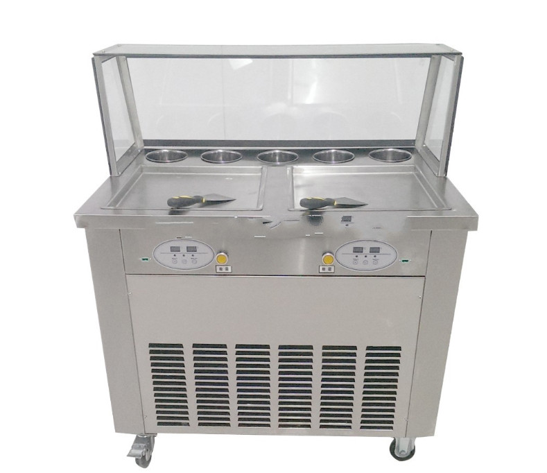 Roller Rolling Rolled Flat Fried Ice Fryer Cream Machine
