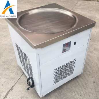 Environment-friendly refrigerant ice cream roll frying rolling machine