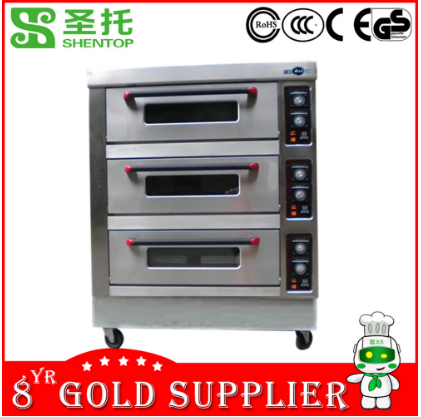 HOT SALE Shentop STPL-F36 3 layer 6 trays full computer control commercial used bakery equipment prices wonderful electric bread oven