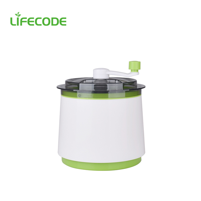0.8L manual operated ice cream maker with hand crank for sale