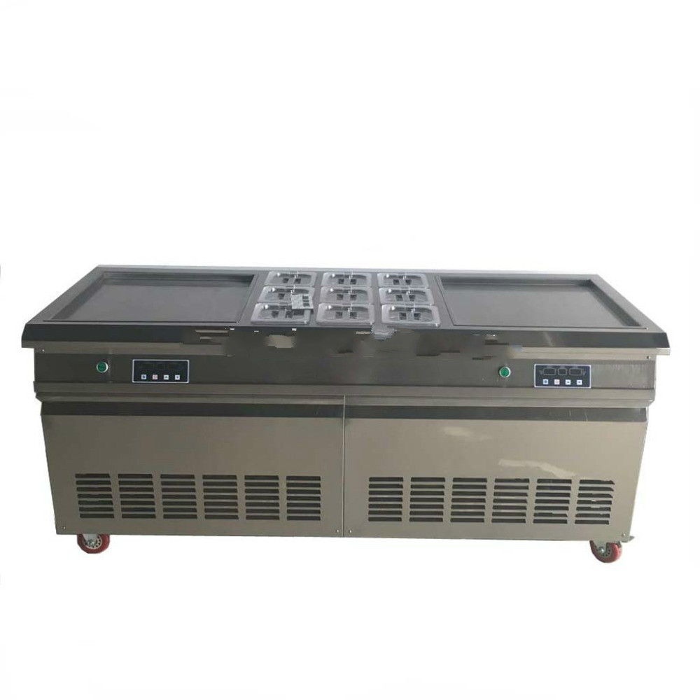 big store fried ice cream roll making machine