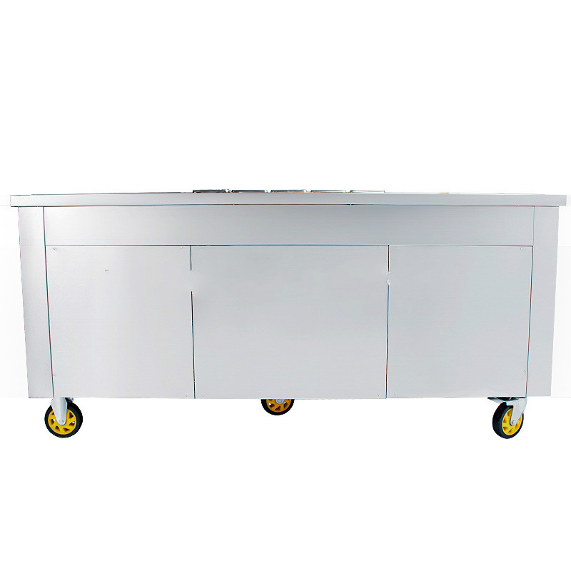 Double Pan Fried Ice Cream Roll Machine