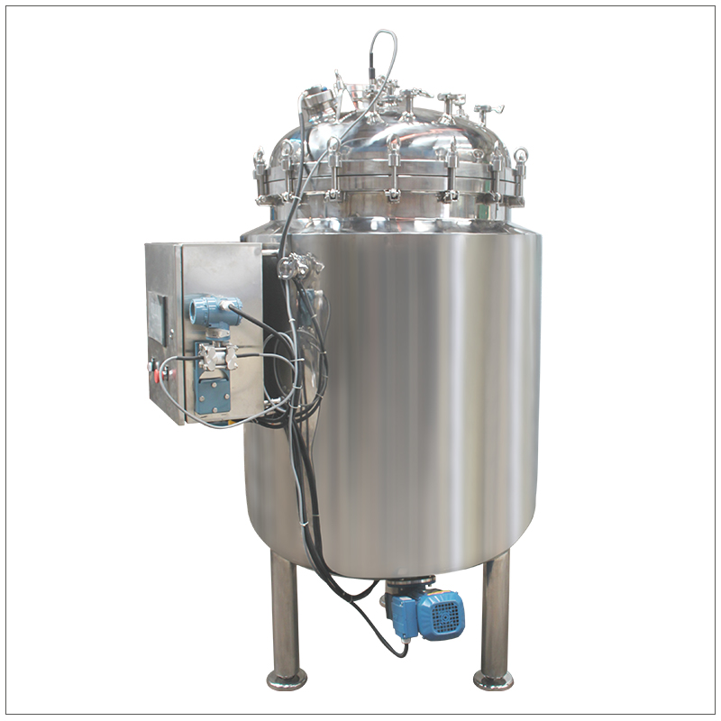 sanitary stainless steel jacketed mixing tank with agitator for sale