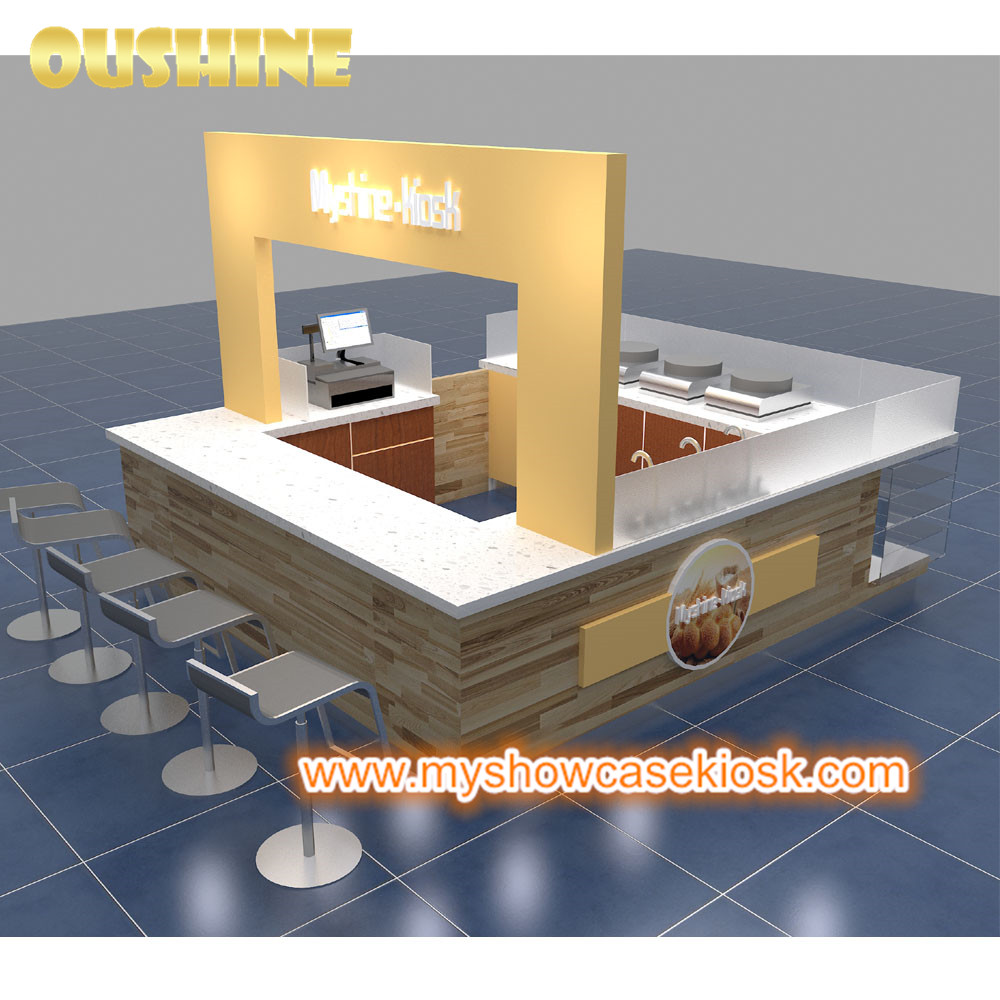 customized mall retail food kiosk