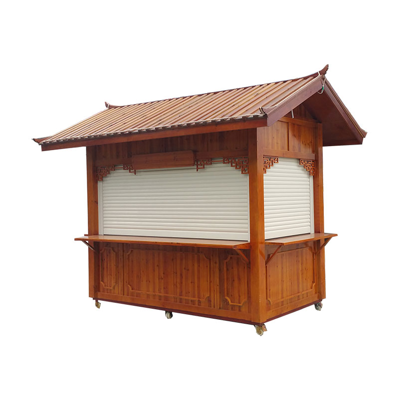 outdoor street mall design food kiosk