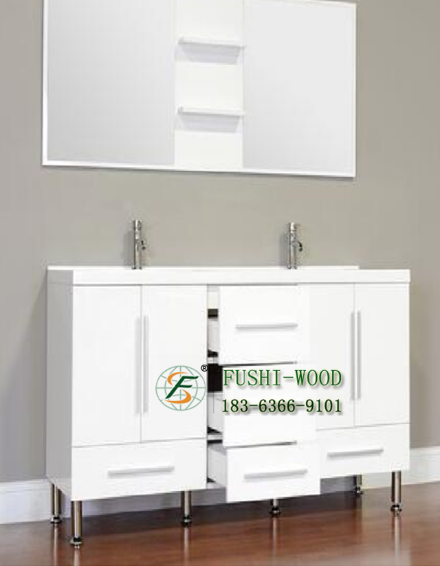 Wholesale Price China Factory Solid Wood Bathroom Cabinet