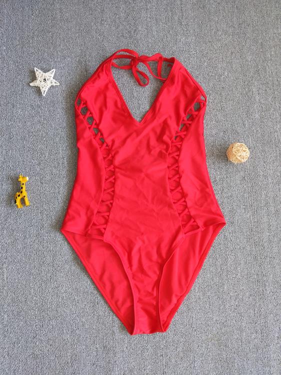 Girls EU Stylish Lace Up Slim Sexy Swimwear
