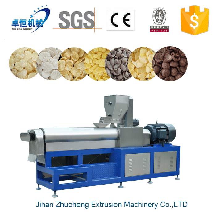Large capacity breakfast cerea corn flakes extruding machine line manufacturer