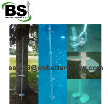 Square bar helical piles are used for stabilize the foundation