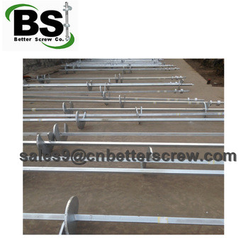 Ground Helical Piers or Screw Anchors With Top Cap