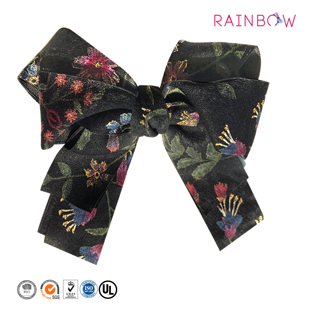 Women Hair Accessories Vintage Embroidery Hair Bow clip Hair Bow Barrette for Sale