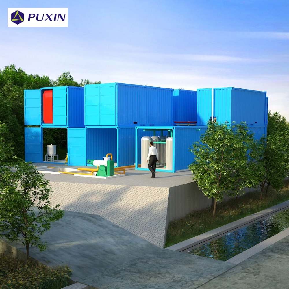 PUXIN 20FT container biogas reactor for large scale food waste treatment for sale