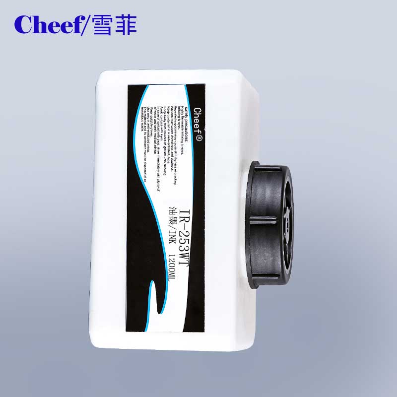 Universal white fast drying ink waterproof anti-migration compatible IR-253WTfor domino ink for domino cij inkjet printer for sale