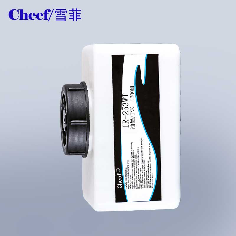 Universal white fast drying ink waterproof anti-migration compatible IR-253WTfor domino ink for domino cij inkjet printer for sale