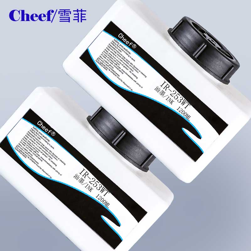 Universal white fast drying ink waterproof anti-migration compatible IR-253WTfor domino ink for domino cij inkjet printer for sale