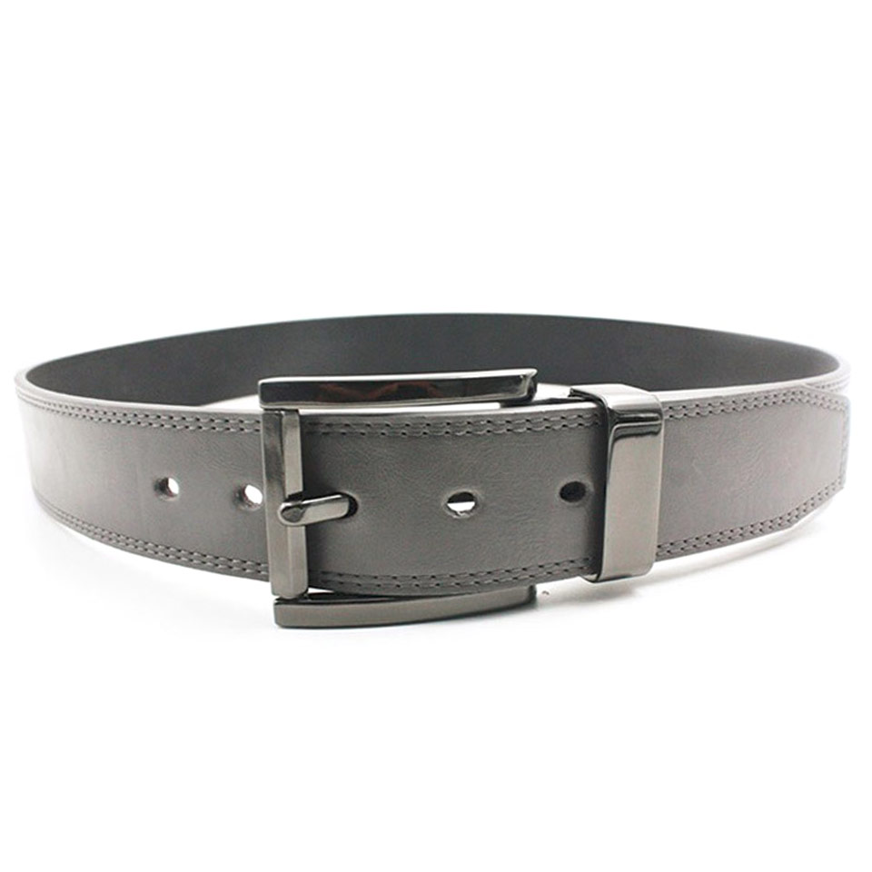 Men Gray Polyurethane Metal Buckle Belt for sale