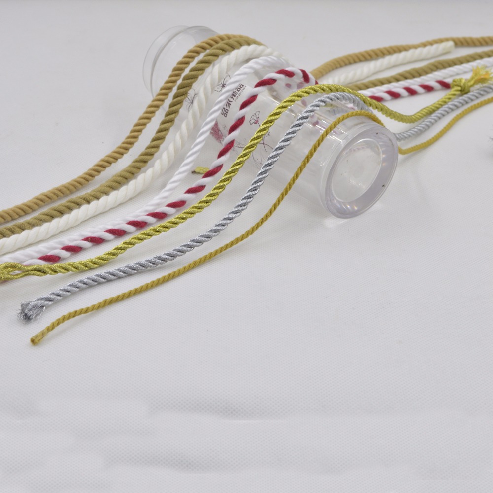Factory produced 3d outdoor decorations colored cotton craft twisted rope for sale