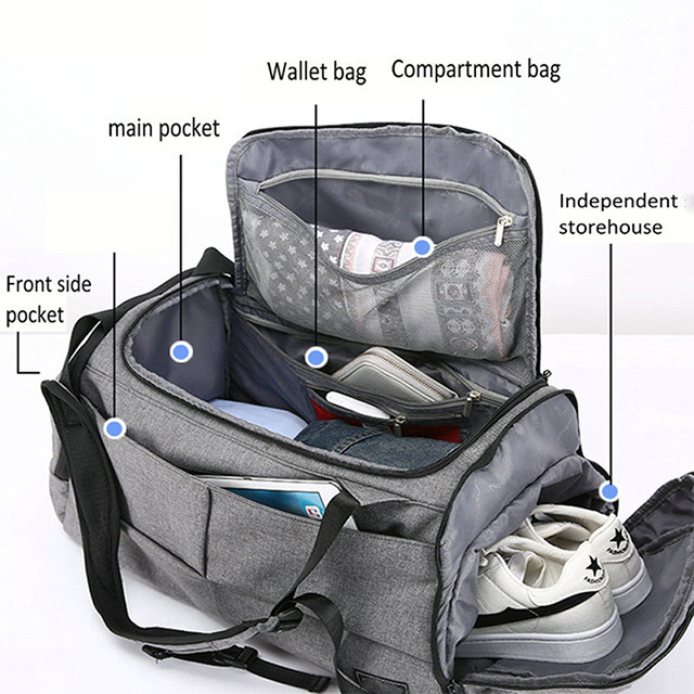 KID custom wholesale fashion canvas travel mens luggage bag forsale