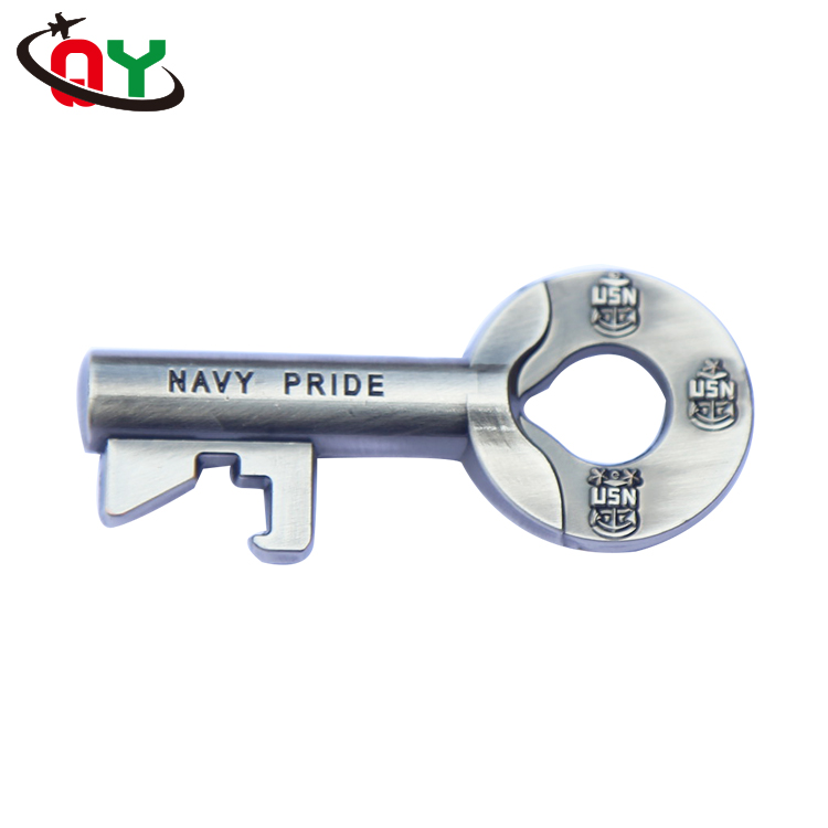 3D Design Key Shape Special Souvenir Award Metal Sliver Custom Challenge Coins