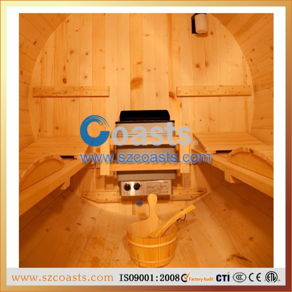 More people exquisite red timber barrel sauna room for outdoor use For Sale
