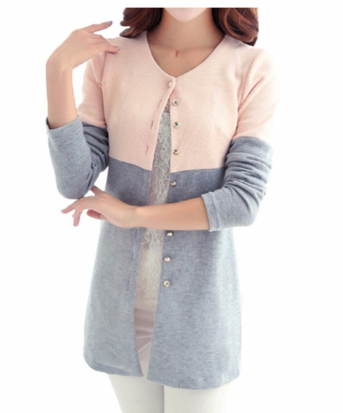 1207-MK16 Hot sell warm clothing wholesale long sleeve front button placket sweater for women for sale