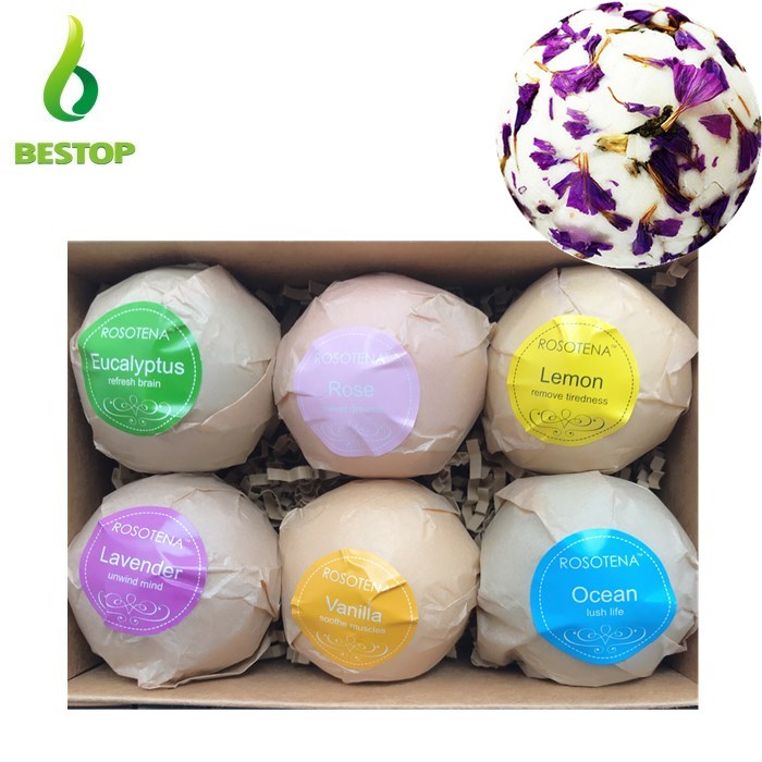 hot sale Luxurious FDA Private Label Essential Oil geode bath bombs for sale