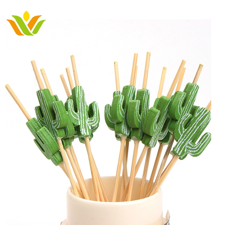 Decoration Bamboo Cactus Swizzle Stick for sale