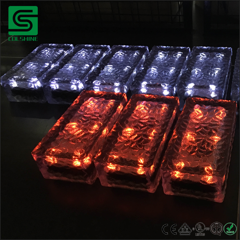 LED ice brick light/ glass brick paver light/ led bricks 6*9 sale