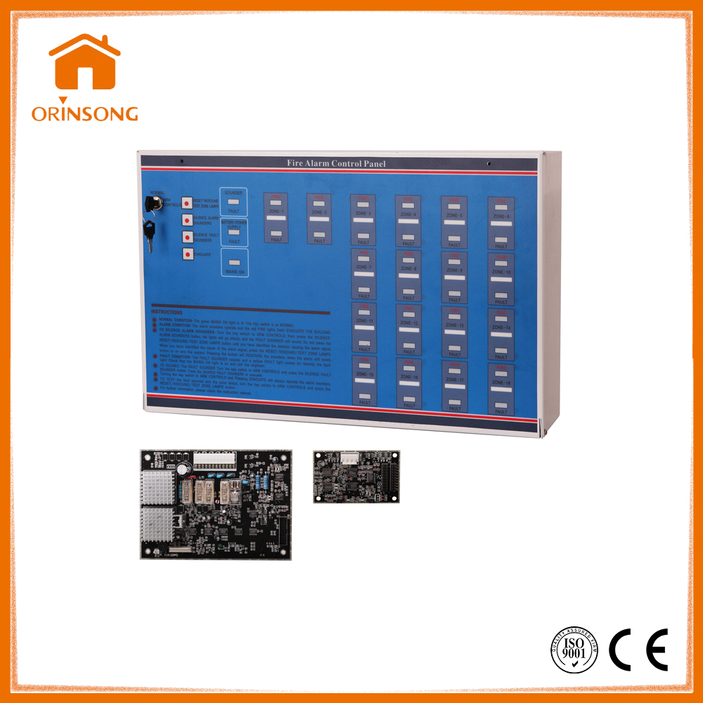 BKCP100-1A Fire 4 Zone Alarm Electric Fire Alarm Control Panel Switch