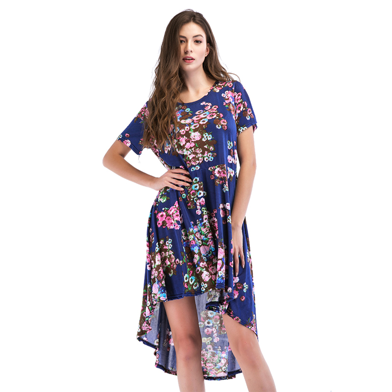 Hot selling women clothing dress summer fat lady plus size dress skirts for slae