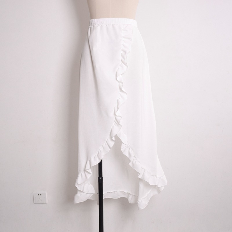 Latest fashion summer dress pure color chiffon material sexy women skirts for sale