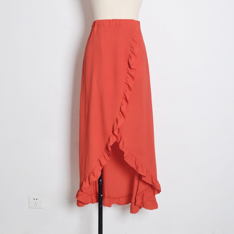 Latest fashion summer dress pure color chiffon material sexy women skirts for sale