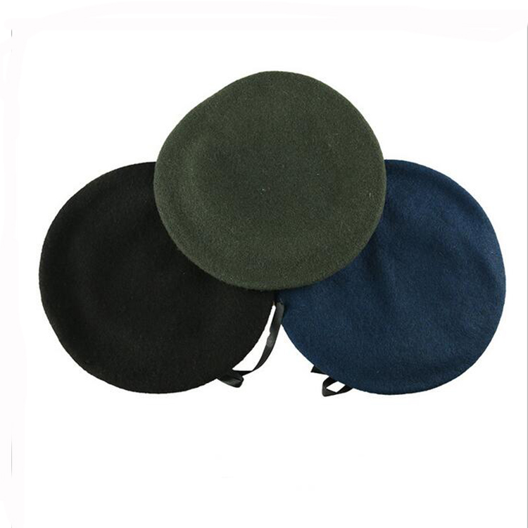 Army Green Black Military Men Wool beret