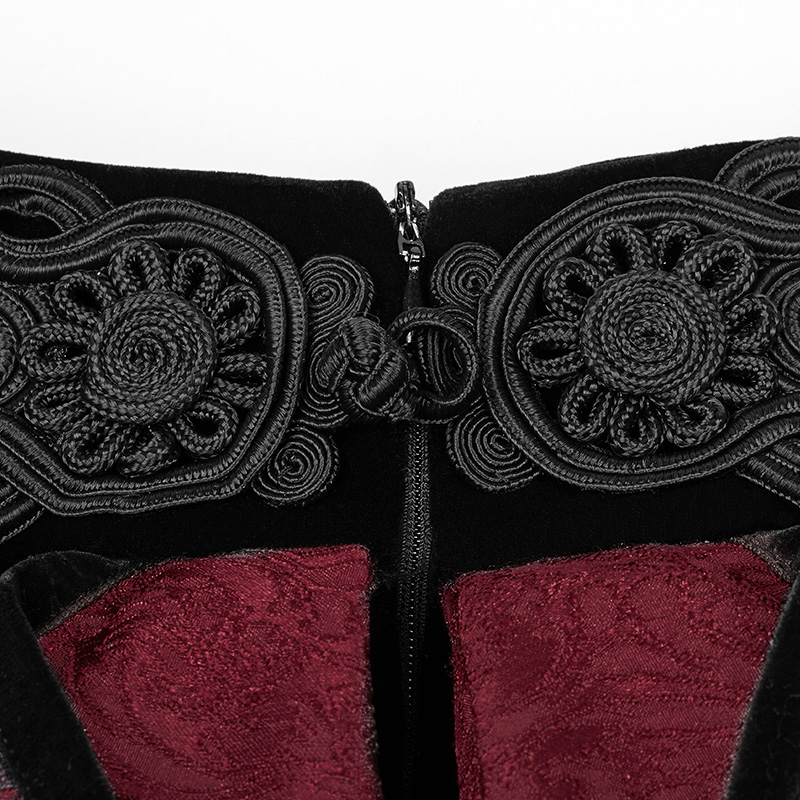 WQ-364 PUNK RAVE Gothic Palace Gorgeous girls sexy long half pleated skirt for sale