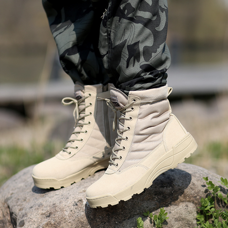Tactical Army Leather Hunting Police Desert Boots