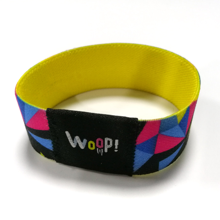 CXJBP11 Stretch Elastic Wove elastic fabric bracelets reusable NFC wristbands strap / Stretch Woven RFID Wristband