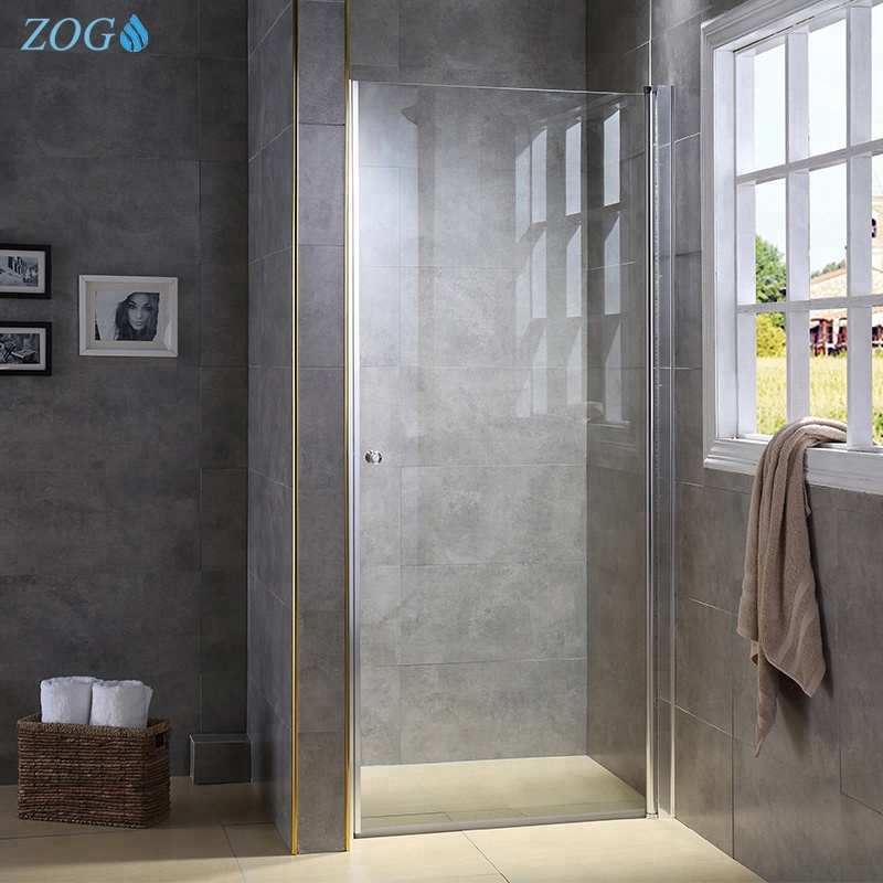 Cheap Price Easy Clean Luxury Glass Shower Doors with Pivot Hinge For Sale