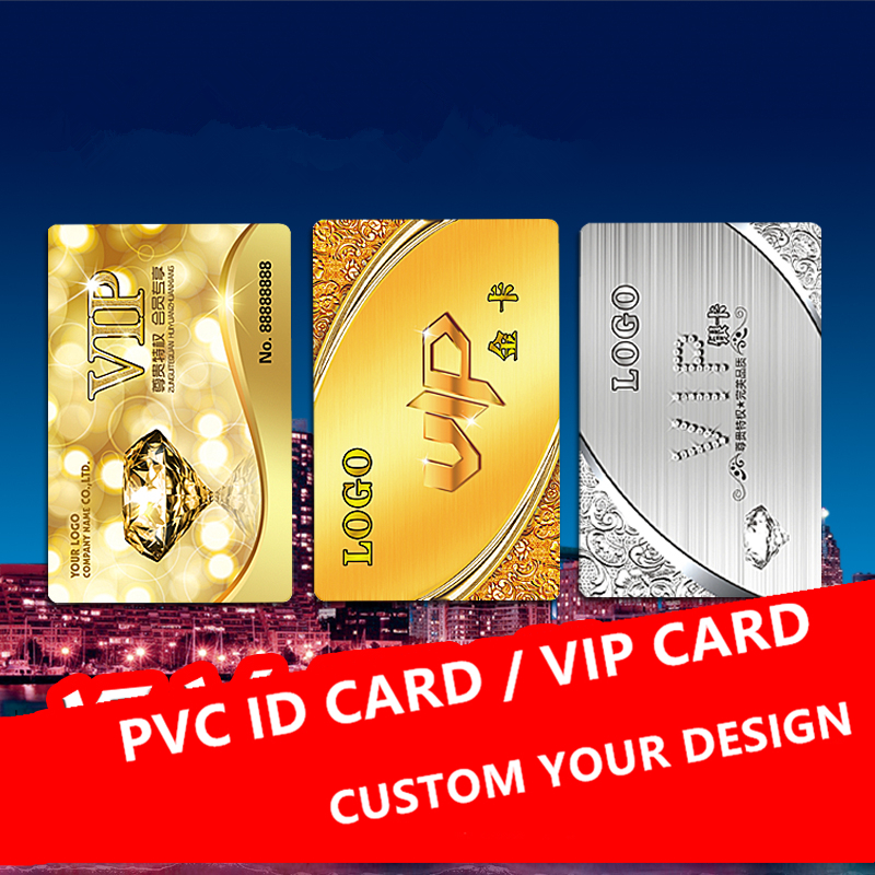 85.5*54mm standard black plastic pvc club VIP card sale