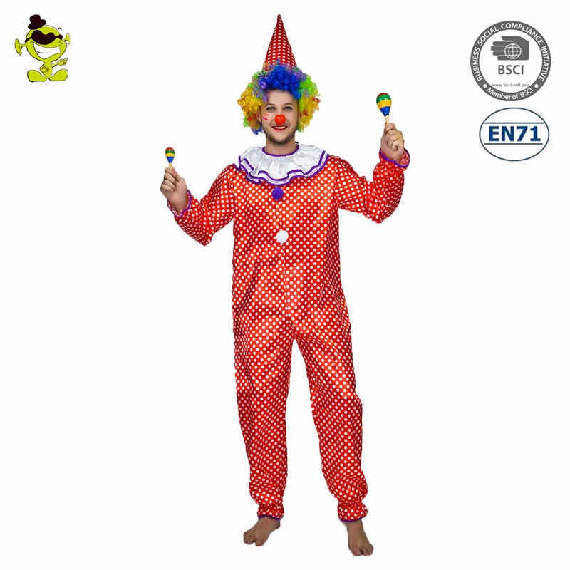 Halloween carnival new design funny Clown Man party costume for sale