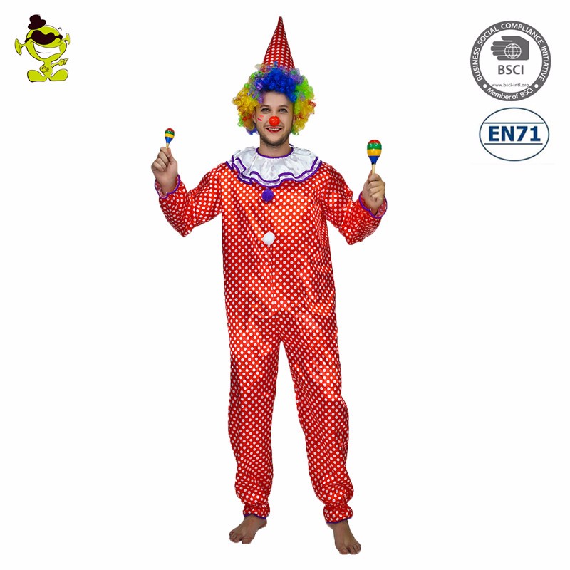 Halloween carnival new design funny Clown Man party costume for sale