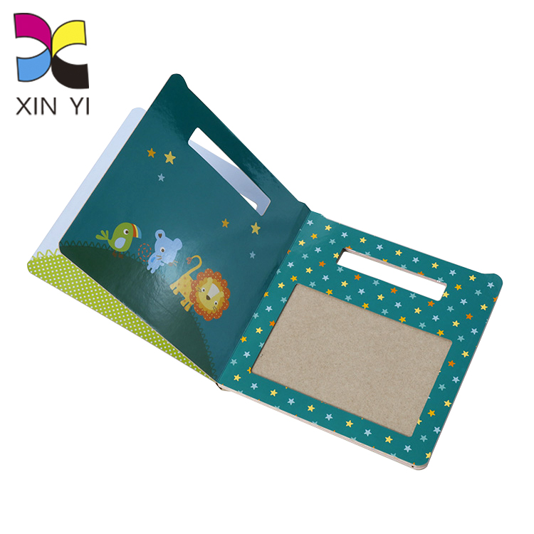 DIY blank photo albums printing wire binding with beautiful ribbon