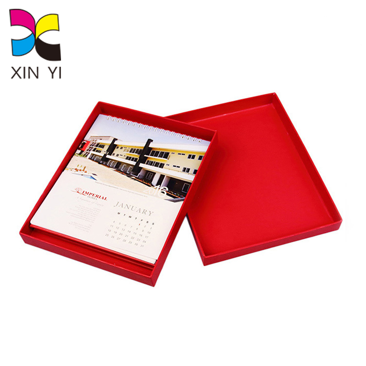 Custom logo cheap colour printing good laminated standing desk calendar for office for sale