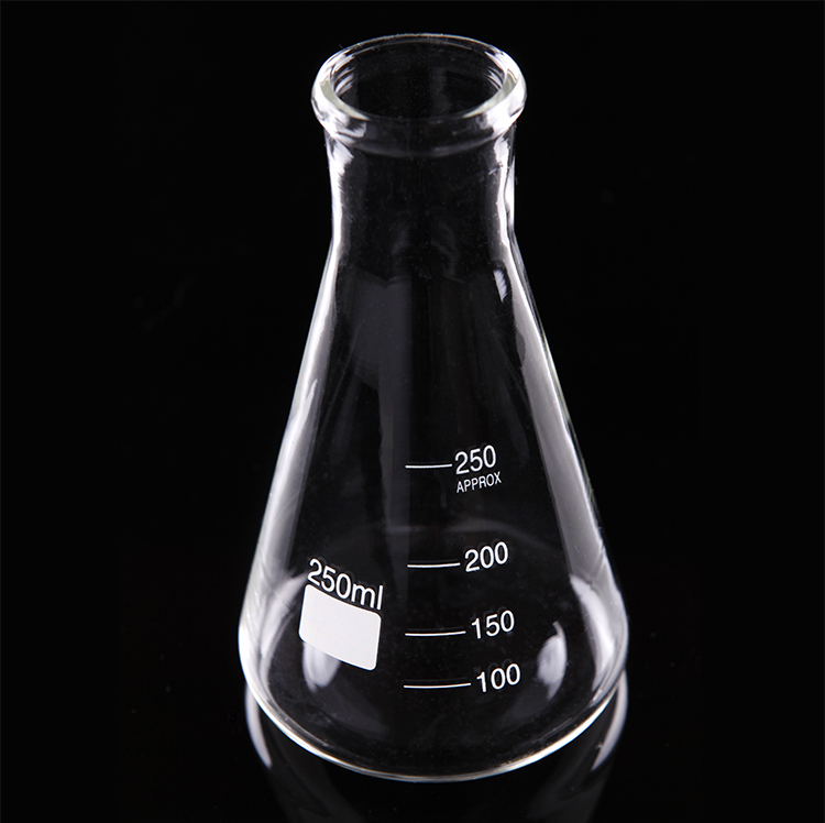 Laboratory Glassware Glass 100ml Conical Flask With Standards Joint for sale