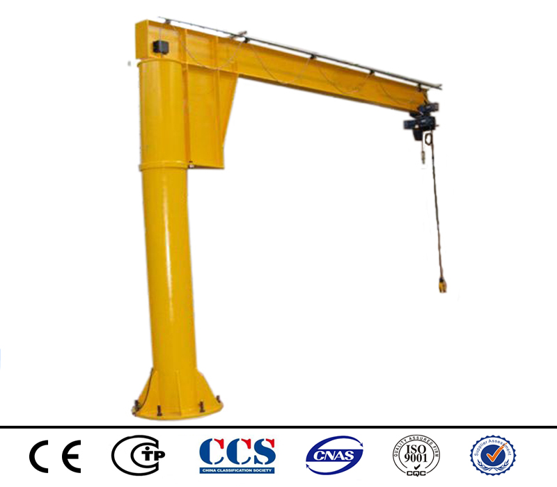 Bz series electric hoist column mounted jib crane 5 ton for sale 1