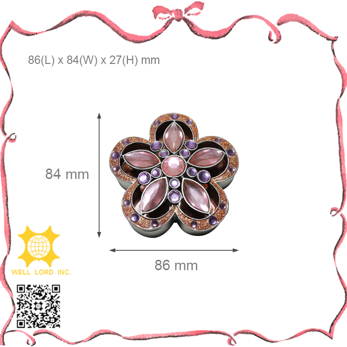 Deluxe new arrival pewter floral jewelry square custom storage gift box for sale