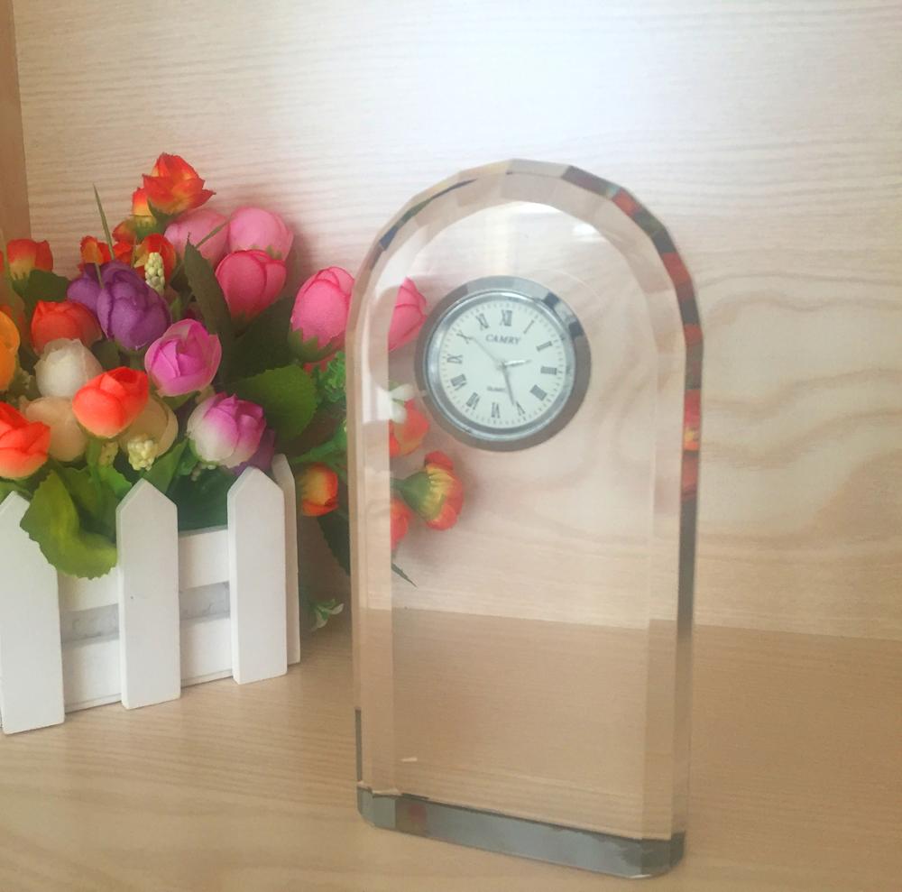 Wholesale transparent crystal clock for sale