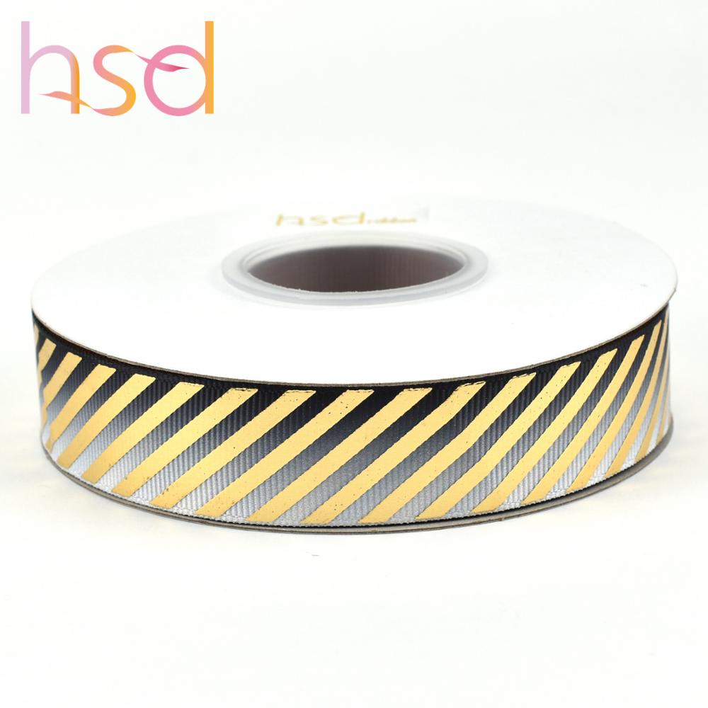 Wholesale colorful gold foil decorate ribbon for festival Christmas for sale